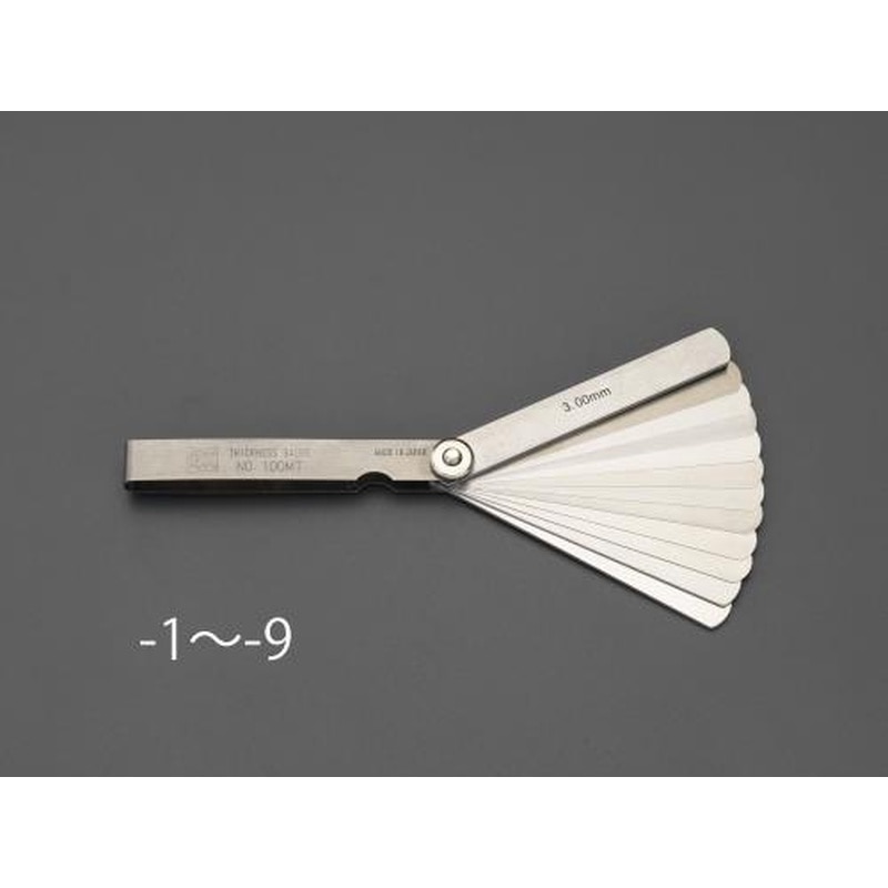 エスコ EA725RF-3 100mm/10枚組シクネスゲージ 1個（ご注文単位1個）【直送品】