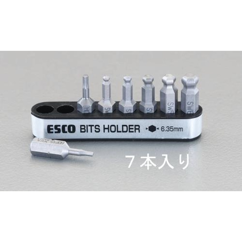 エスコ EA611AJ-7 7本組［Ball-Hexagon]ドライバービット 1個（ご注文単位1個）【直送品】