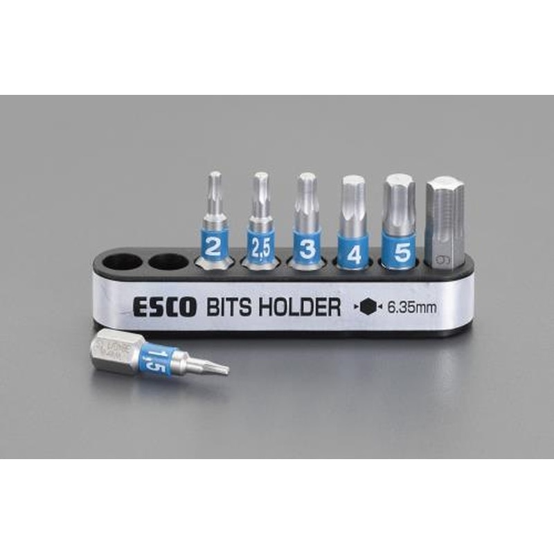 エスコ EA611AJ-22 1.5-6.0/7本組［Hex]ドライバービット(ステンレス製) 1個（ご注文単位1個）【直送品】