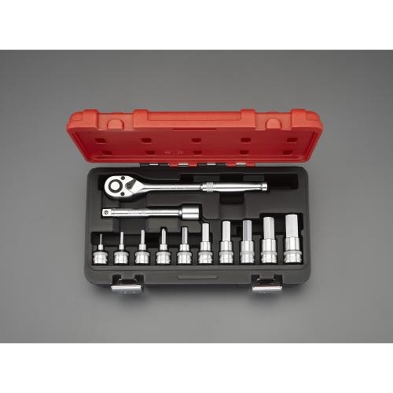 エスコ EA618KT-1 1/2”DR/3-19mm［INHEX]ビットソケットセット 1個（ご注文単位1個）【直送品】