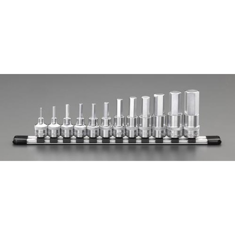 エスコ EA618KT-1B 1/2”DR/3-22mm［INHEX]ビットソケットセット 1個（ご注文単位1個）【直送品】