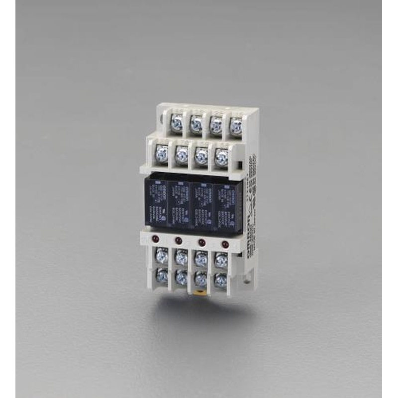 エスコ EA940MS-12 DC24V/1ax4ターミナルリレー(高耐久性) 1個(ご注文単位1個)【直送品】