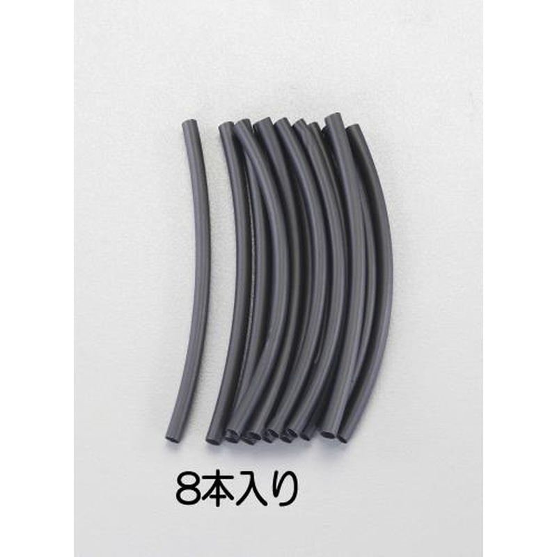 エスコ EA944BL-19.1 19.1x152mm熱収縮チューブ(黒) 1個（ご注文単位1個）【直送品】