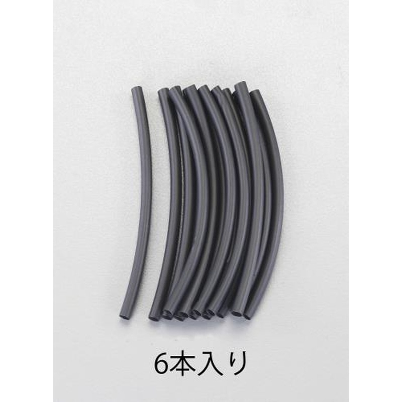 エスコ EA944BL-25.4 25.4x152mm熱収縮チューブ(黒) 1個（ご注文単位1個）【直送品】