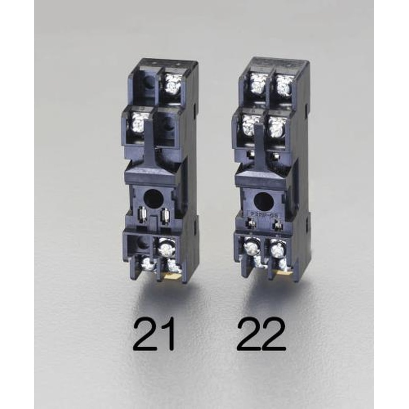 エスコ EA940MR-22[2cスリムタイプ]リレー用ソケット(EA940MP-91~93H用) 1個（ご注文単位1個）【直送品】