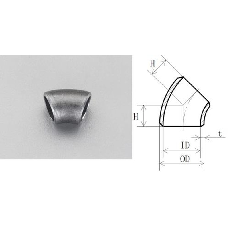 エスコ EA469GC-24 2・1/2”溶接45゜エルボ 1個(ご注文単位1個)【直送品】