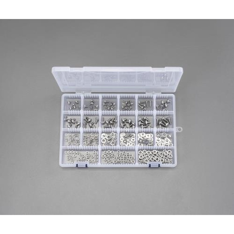 エスコ EA949AD-51 M4・M5・M6トラス小ねじ・ナット・ワッシャーセット(ステンレス製) 1個（ご注文単位1個）【直送品】