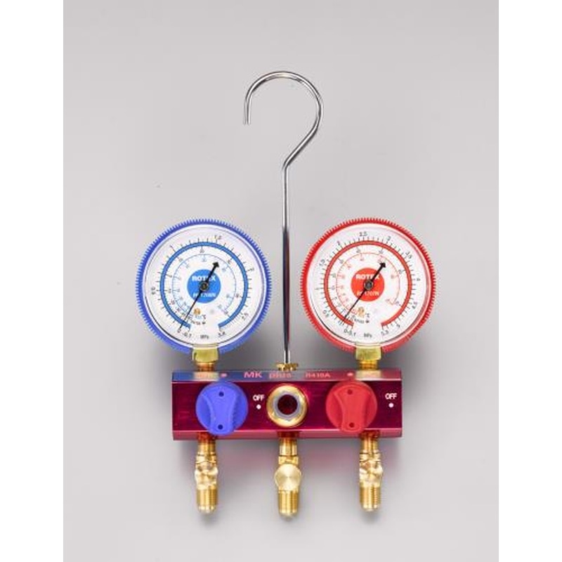 エスコ EA101TR-2B[R32・R410A]ボールバルブ式マニホールド 1個（ご注文単位1個）【直送品】