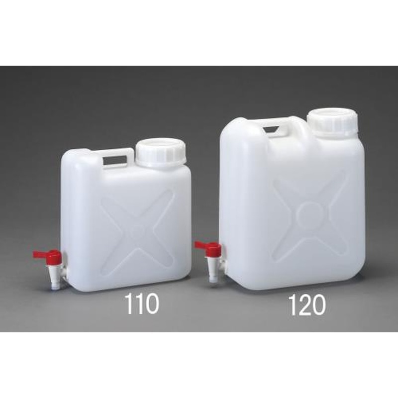 エスコ EA508AV-110 10L広口ポリタンク(ケミカルコック付) 1個（ご注文単位1個）【直送品】