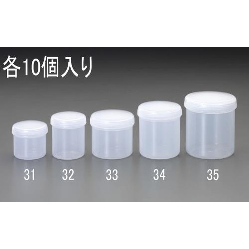 エスコ EA508AM-31B φ67x64mm/105ml広口ポリ容器(10個) 1個（ご注文単位1個）【直送品】