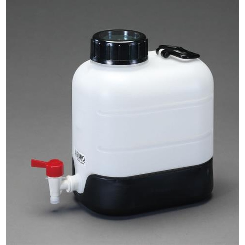 エスコ EA508AW-10 10Lポリ容器(底部傾斜・コック付) 1個（ご注文単位1個）【直送品】