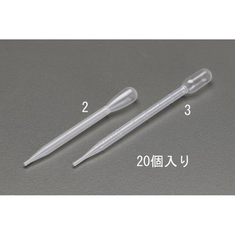 エスコ EA990PS-3 3.0mlスポイト(20個) 1個（ご注文単位1個）【直送品】
