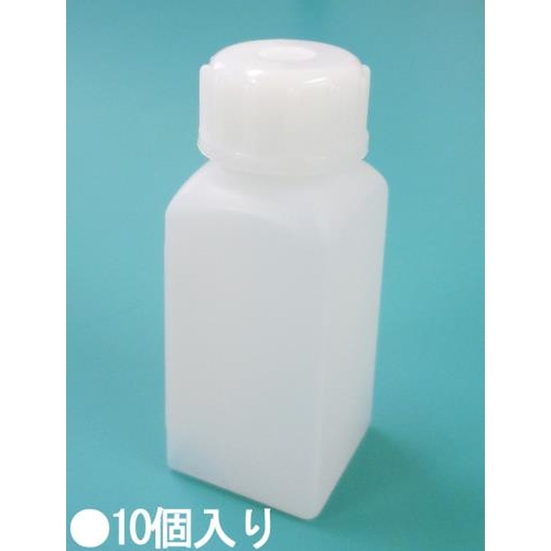エスコ EA508AF-0.5B 32x32x90mm/0.05L角型広口ポリ容器(10個) 1個（ご注文単位1個）【直送品】