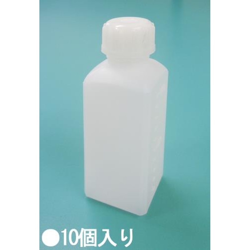 エスコ EA508AF-1B 40x40x115mm/0.10L角型広口ポリ容器(10個) 1個（ご注文単位1個）【直送品】