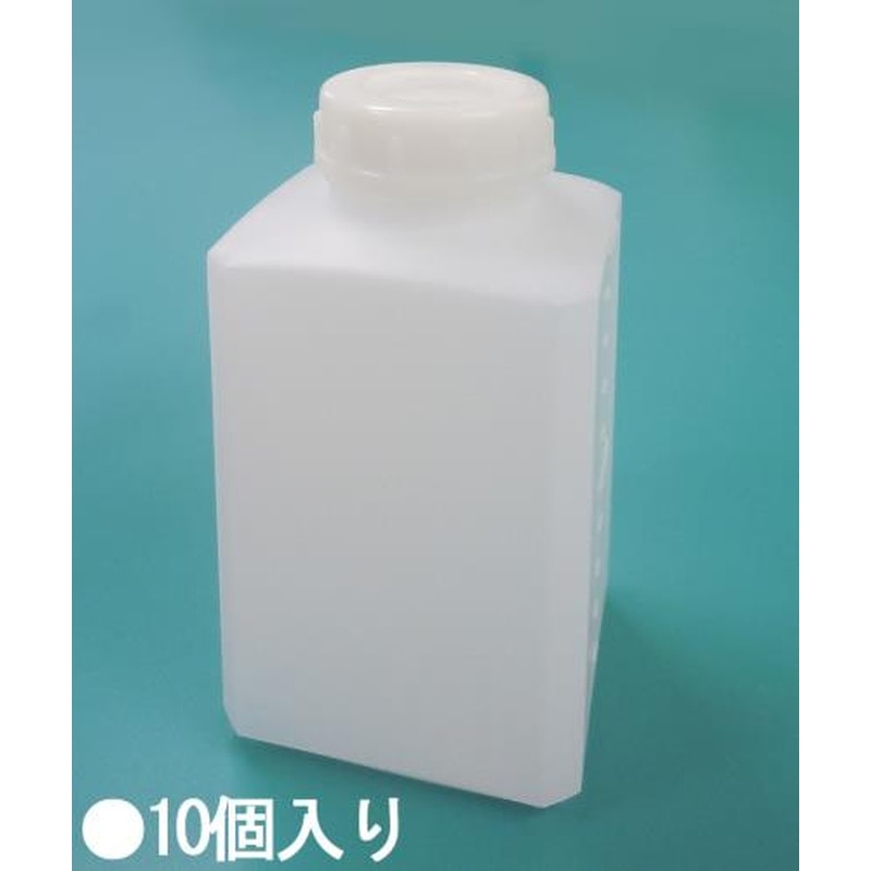 エスコ EA508AF-4B 90x90x172mm/1L角型広口ポリ容器(10個) 1個（ご注文単位1個）【直送品】