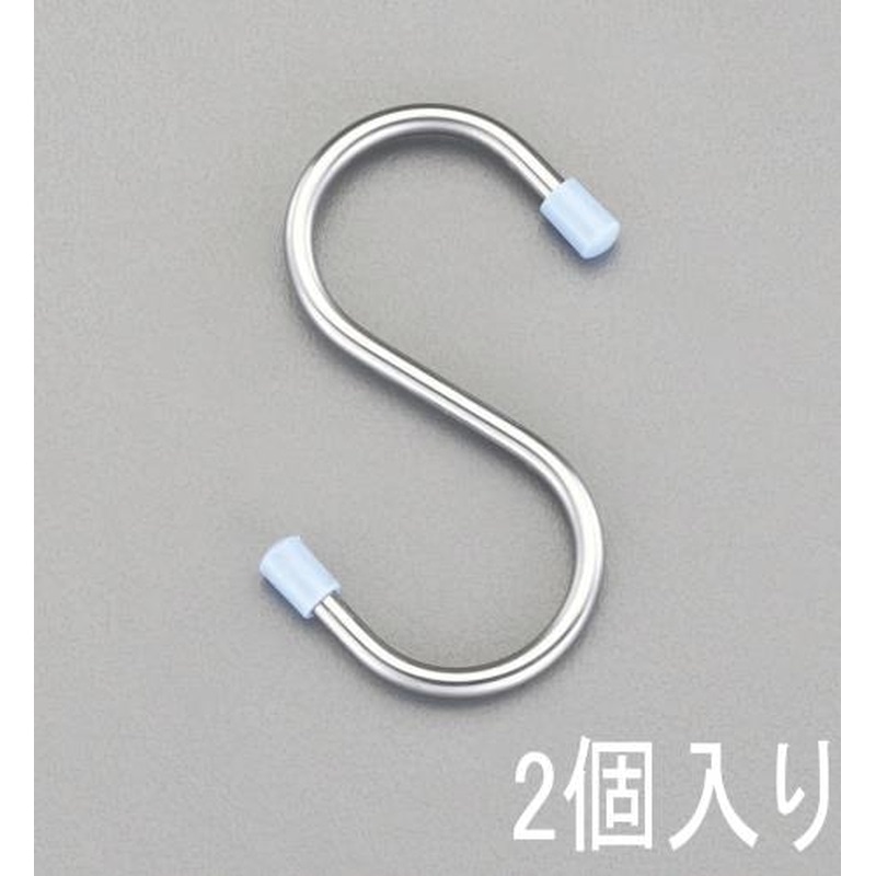 エスコ EA638DW-36 100x5mmS型フック(ステンレス製/2個) 1個（ご注文単位1個）【直送品】
