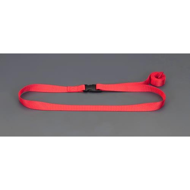 エスコ EA982BA-51 25mmx2.0m荷締ストラップ(赤) 1個（ご注文単位1個）【直送品】