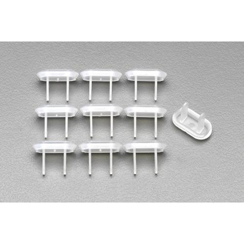 エスコ EA815HZ-19 安全キャップ/2Pコンセント用(10個) 1個（ご注文単位1個）【直送品】