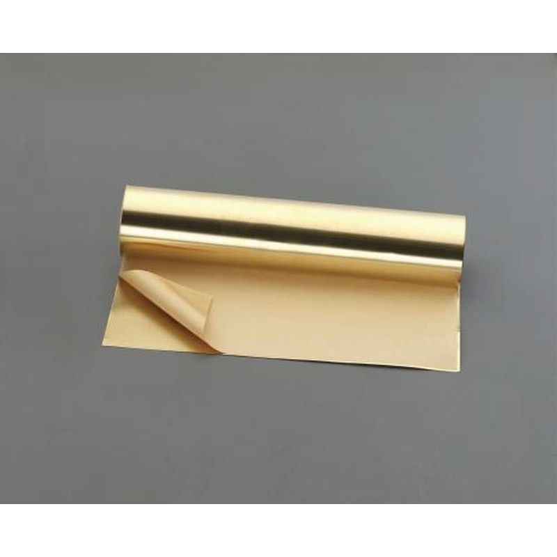 エスコ EA440ER-14 365x1200x0.1mm真鍮薄板(粘着付・ロール巻) 1個（ご注文単位1個）【直送品】