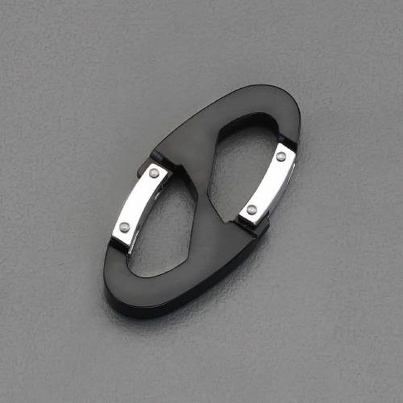 エスコ EA638JG-22 35x70mmWフックカラビナ(ブラック) 1個(ご注文単位1個)【直送品】