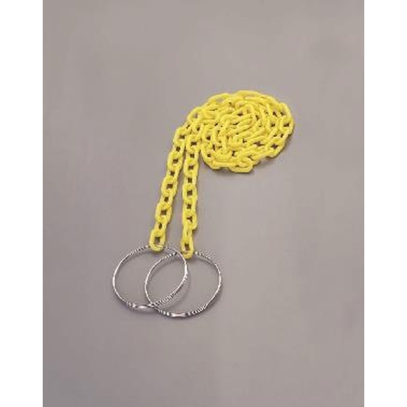 エスコ EA980A-81 6mmx2mプラスチックチェーン(コーン用・黄) 1個（ご注文単位1個）【直送品】