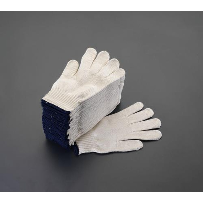 エスコ EA354A-54 軍手(純綿・厚手/12双) 1個(ご注文単位1個)【直送品】