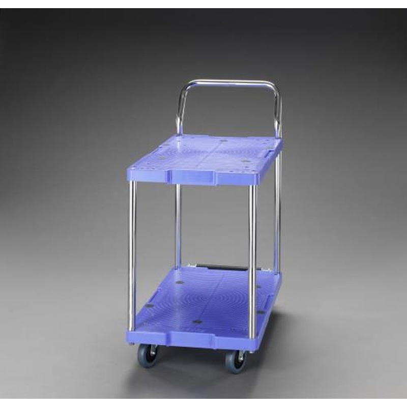 エスコ EA520B-51 715x460mm/150kg運搬車(二段式/樹脂製) 1個（ご注文単位1個）【直送品】