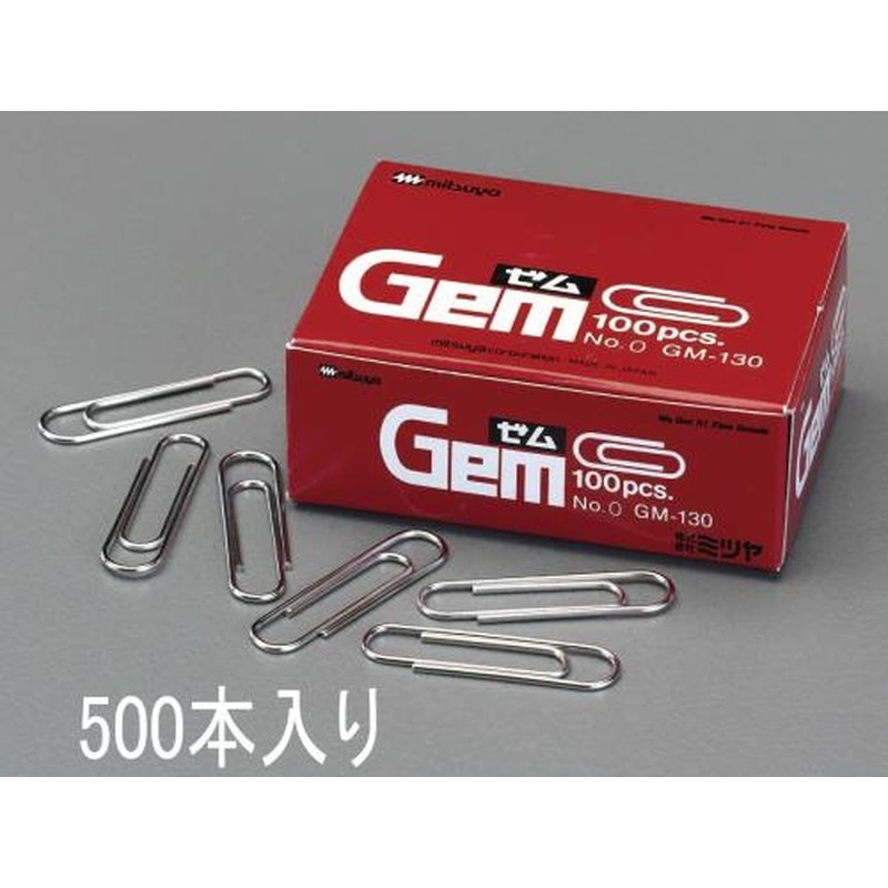 エスコ EA762FA-31[小/23mm]ゼムクリップ(500本) 1個（ご注文単位1個）【直送品】