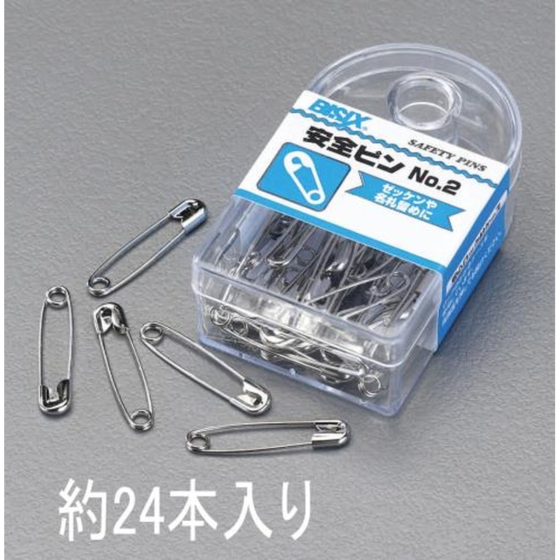 エスコ EA762FC-104 44mm安全ピン(24本) 1個(ご注文単位1個)【直送品】