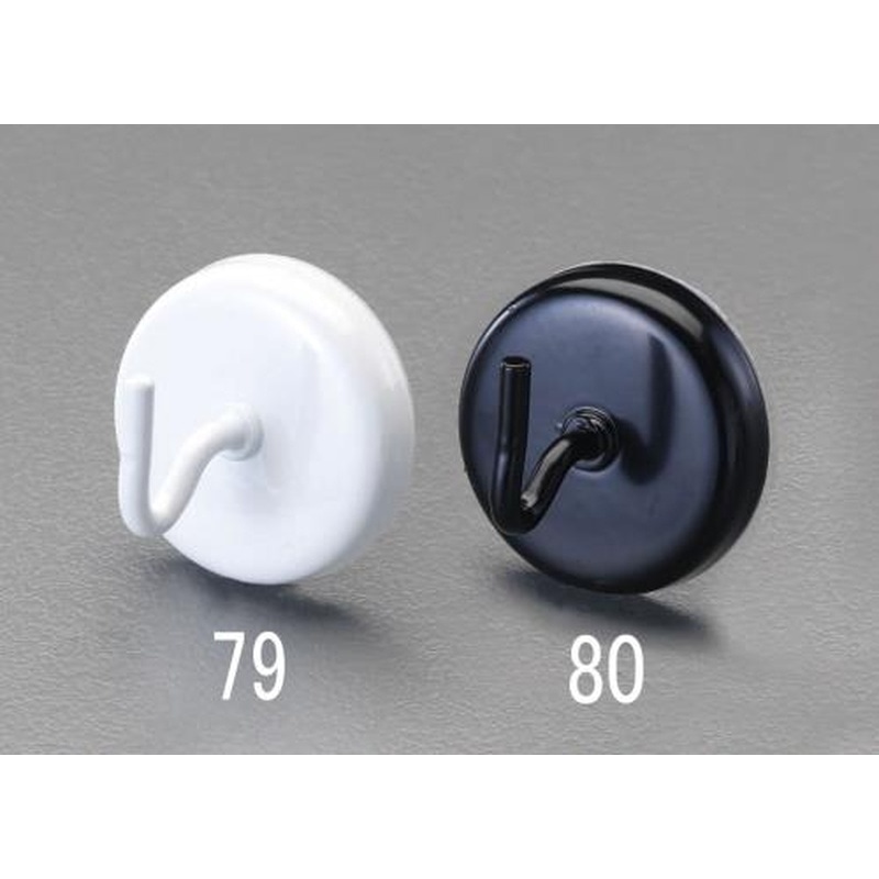 エスコ EA762FG-79 φ37mm/1.0㎏フック(マグネット付/白) 1個（ご注文単位1個）【直送品】