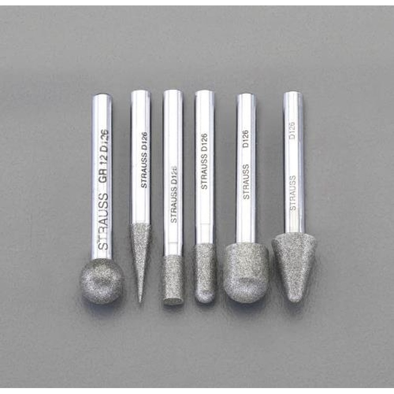 エスコ EA819SY-66 6本組ダイヤモンドバー(6mm軸) 1個（ご注文単位1個）【直送品】