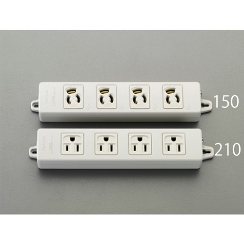 エスコ EA815GL-210 AC125V/15A タップ(コード無/接地・マグネット付) 1個 (ご注文単位1個)【直送品】