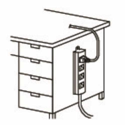 エスコ EA815GL-210 AC125V/15A タップ(コード無/接地・マグネット付) 1個 (ご注文単位1個)【直送品】