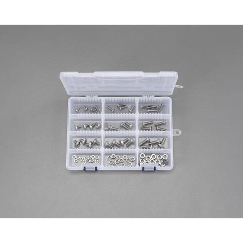 エスコ EA949NS-1 M4-M6ゆるみ止トラス頭小ねじセット(ステンレス製) 1個（ご注文単位1個）【直送品】