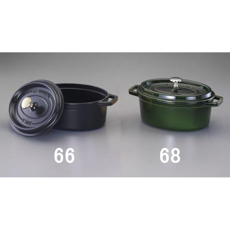 エスコ EA913VM-66 230mm/2.35L両手鍋(ブラック) 1個（ご注文単位1個）【直送品】