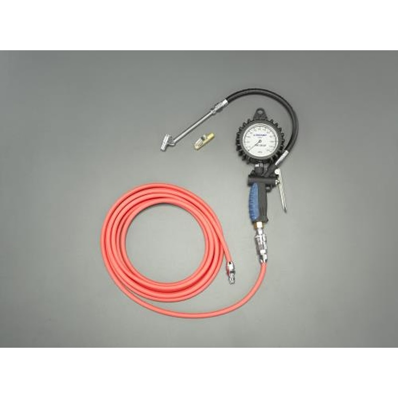 エスコ EA123CG-29A 0-1200kPaタイヤゲージ＆チャック(5.0mホース付) 1個（ご注文単位1個）【直送品】