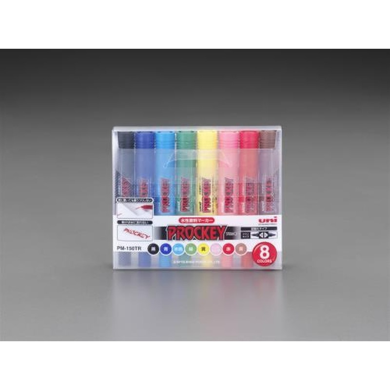 エスコ EA765MH-8S 8本組/太・細字水性サインペン 1個（ご注文単位1個）【直送品】