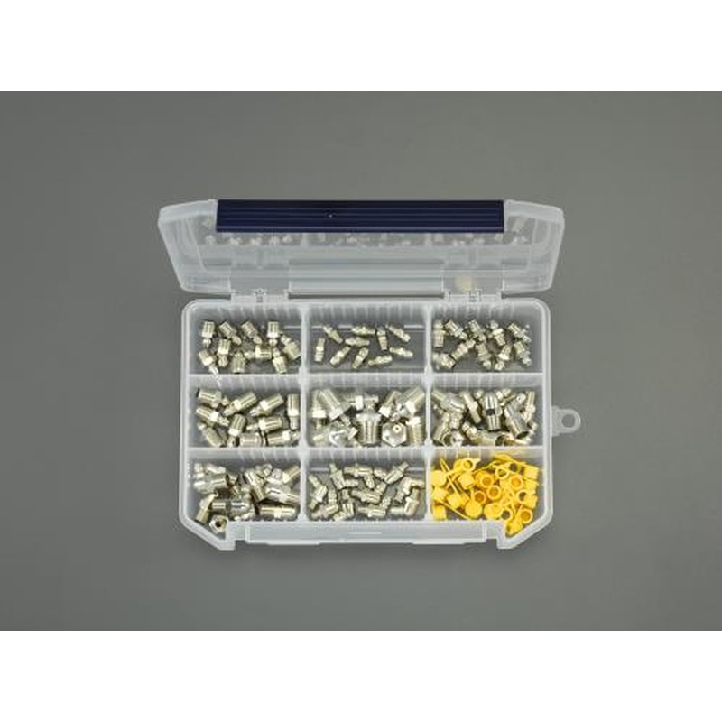 エスコ EA991CZ-500 M6-M8-G1/8”-R1/8”グリースニップルセット 1個（ご注文単位1個）【直送品】