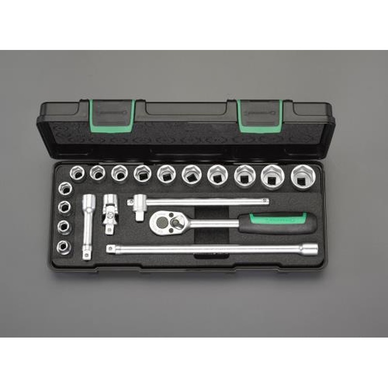 エスコ EA617CC-100 3/8”DRソケットレンチセット 1個（ご注文単位1個）【直送品】