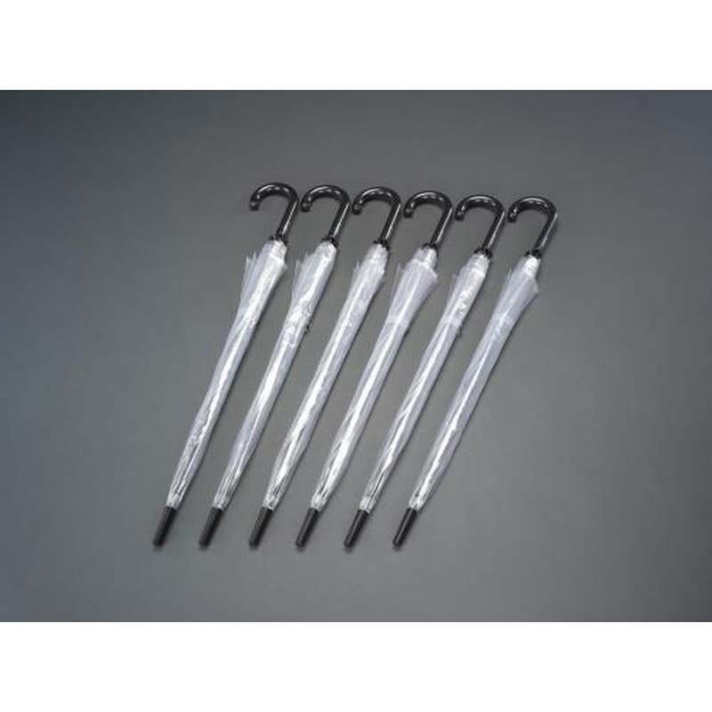 エスコ EA995AA-131B 650mmワンタッチ式ビニール傘(6本) 1個（ご注文単位1個）【直送品】