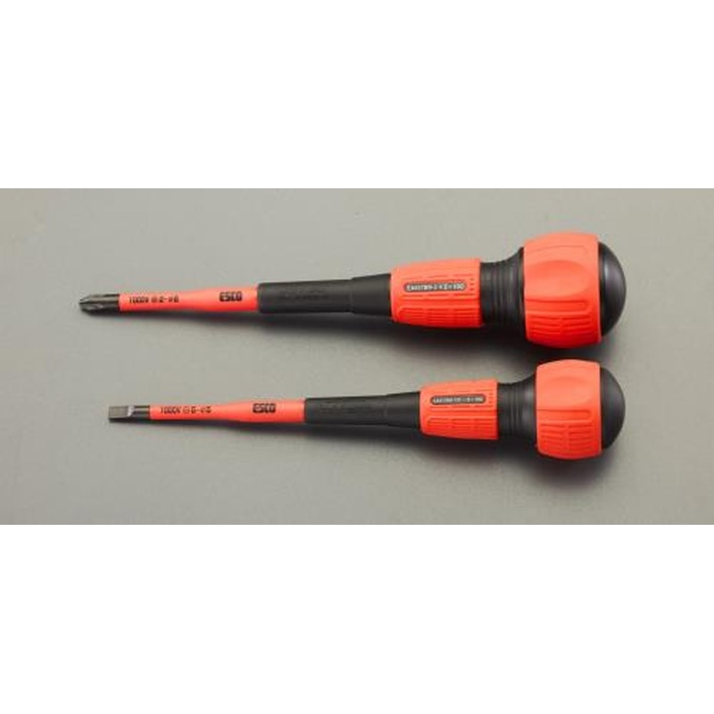 エスコ EA557BM-10 2本組絶縁細軸ドライバー 1個（ご注文単位1個）【直送品】