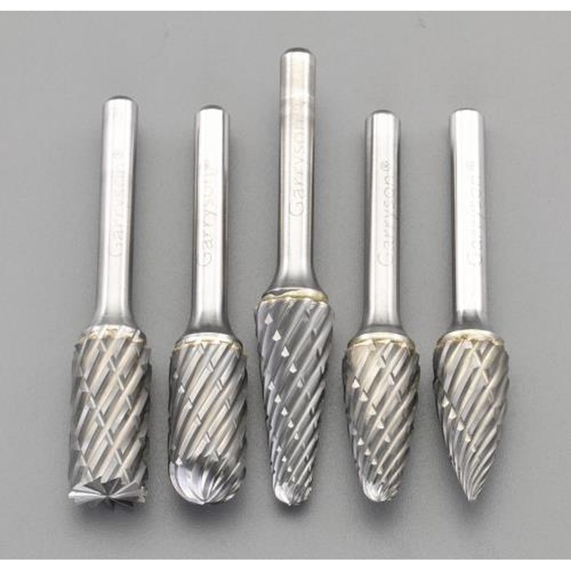 エスコ EA819J-77 5本組超硬バー(鉄・鋳物用・快削・6mm軸) 1個（ご注文単位1個）【直送品】