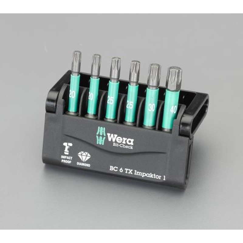 エスコ EA611MD-10 6本組［Torx]ドライバービット(ダイヤコート・インパクト) 1個（ご注文単位1個）【直送品】