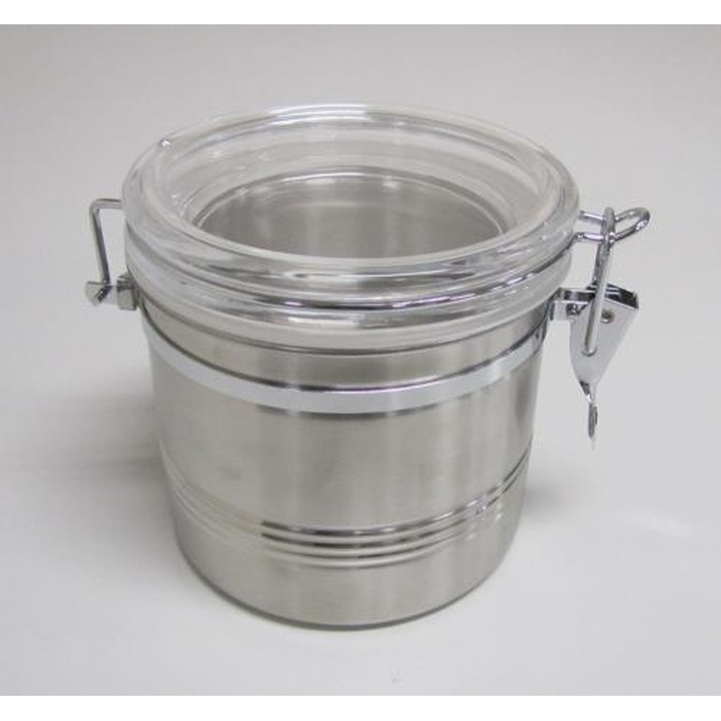 エスコ EA508SR-2 127x124mm/1.15L密閉容器(ステンレス製/アクリル蓋) 1個（ご注文単位1個）【直送品】