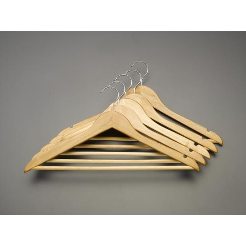 エスコ EA928CX-14 445x75x230mmハンガー(木製/5本) 1個（ご注文単位1個）【直送品】