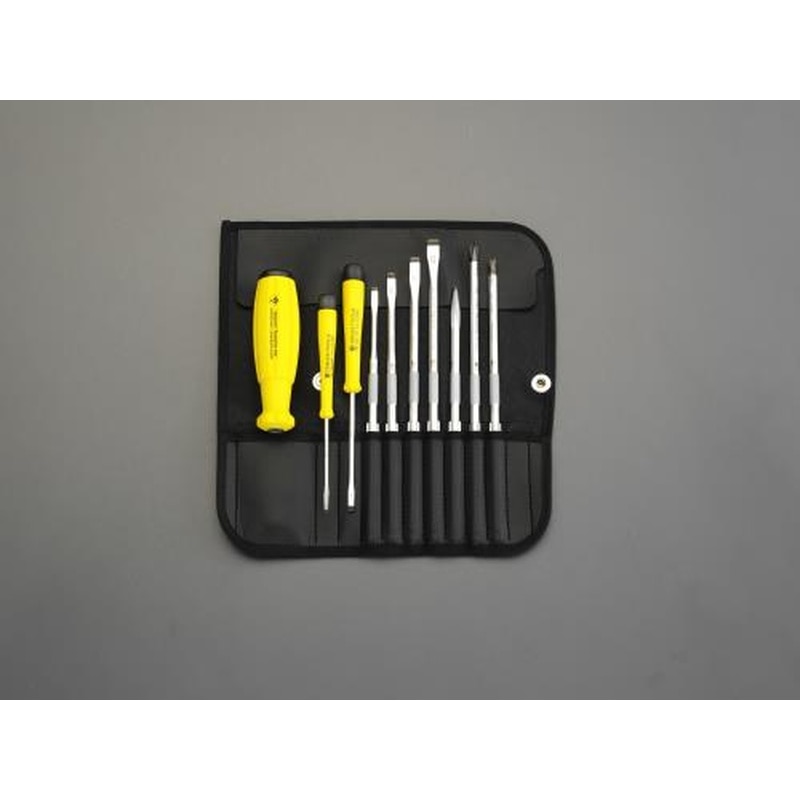 エスコ EA550-21 9本組ドライバーセット(ESD/差替式) 1個(ご注文単位1個)【直送品】