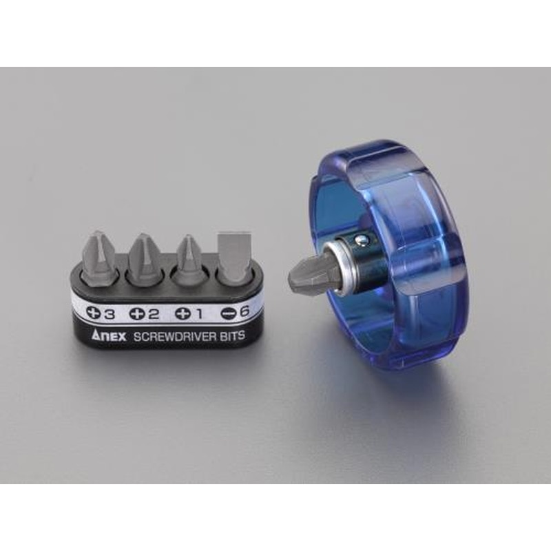 エスコ EA564AF 5本組［＋-]ドライバー(ミニスタビー型・差替式) 1個（ご注文単位1個）【直送品】