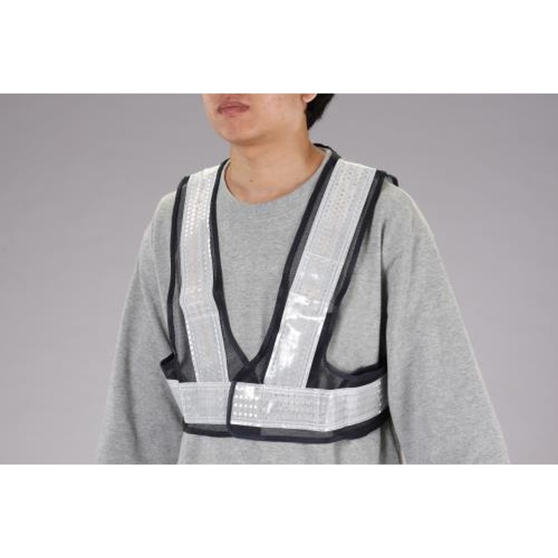 エスコ EA983R-102 LED安全ベスト(紺/白) 1個（ご注文単位1個）【直送品】