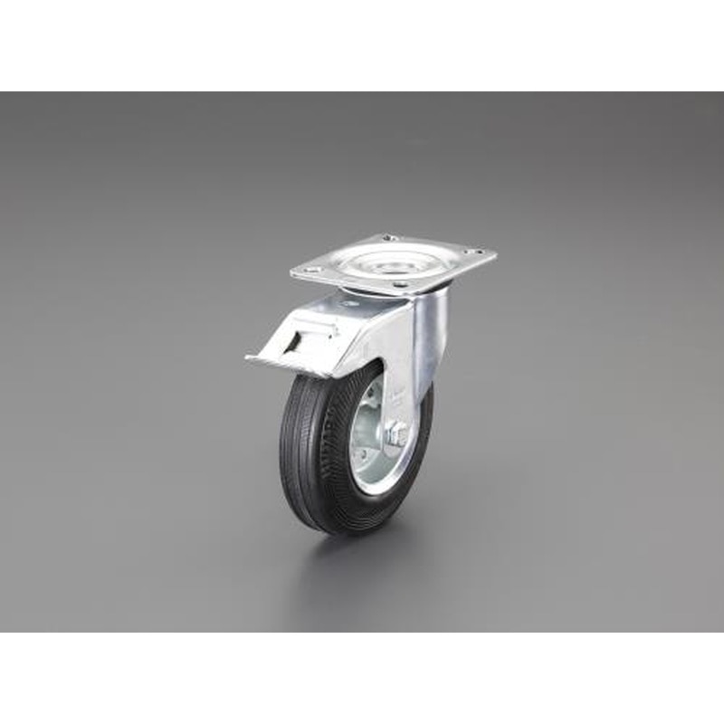 エスコ EA986H-21 80mmキャスター(自在金具/ブレーキ付) 1個（ご注文単位1個）【直送品】