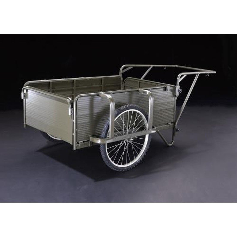 エスコ EA520AG-12A 1200x800mmリヤカー・折畳式(側板付/OD色) 1個（ご注文単位1個）【直送品】